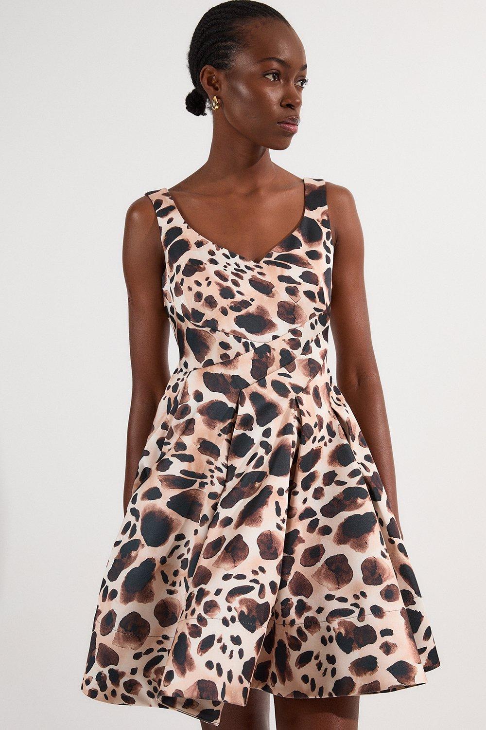 【KAREN MILLEN】シルク コットン ビスチェ プロム ドレス Tile Silk Cotton Bustier Woven Prom Dress | Karen Millen