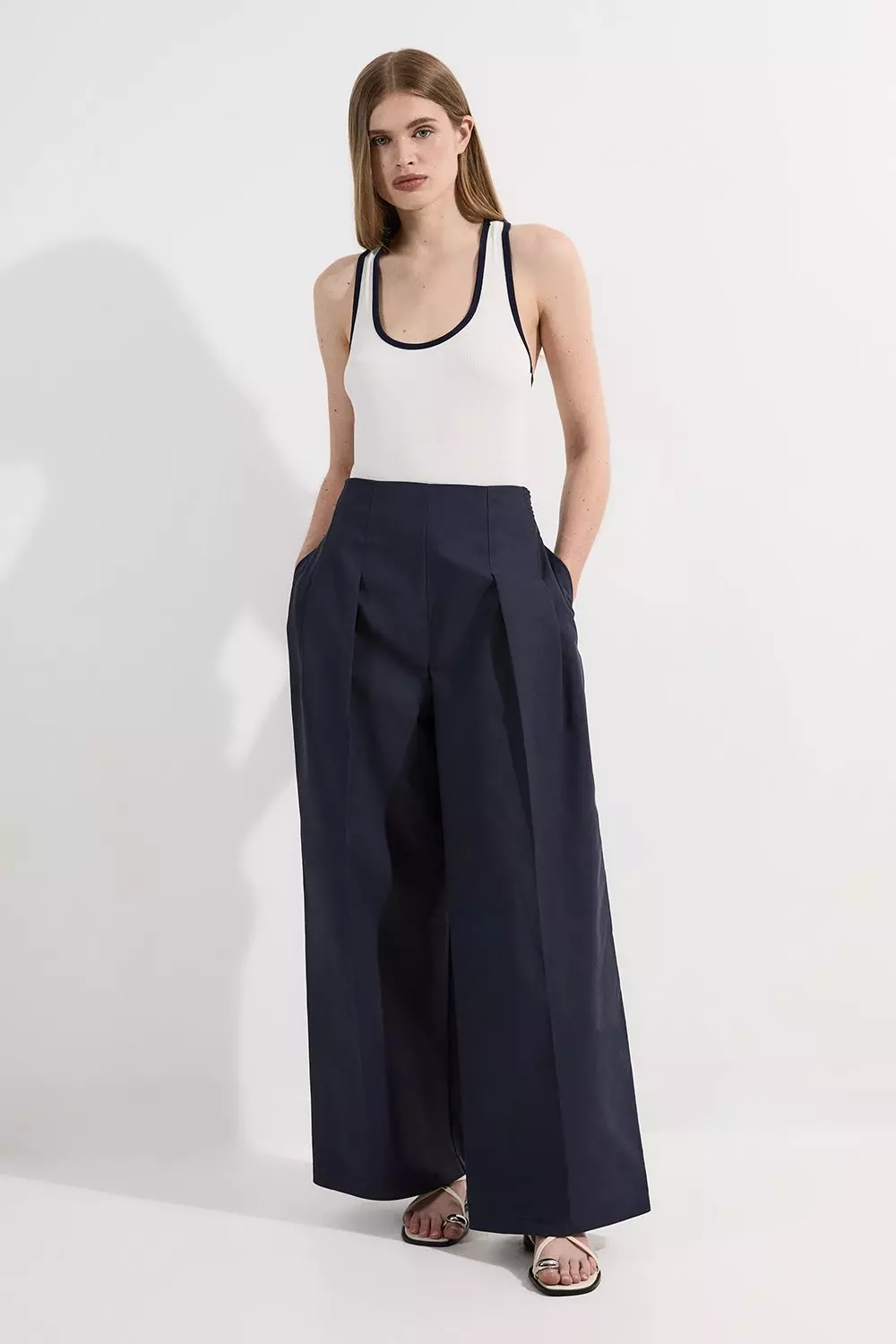 Archive Collection - Tailored Cotton Pintuck Grosgrain Wide
