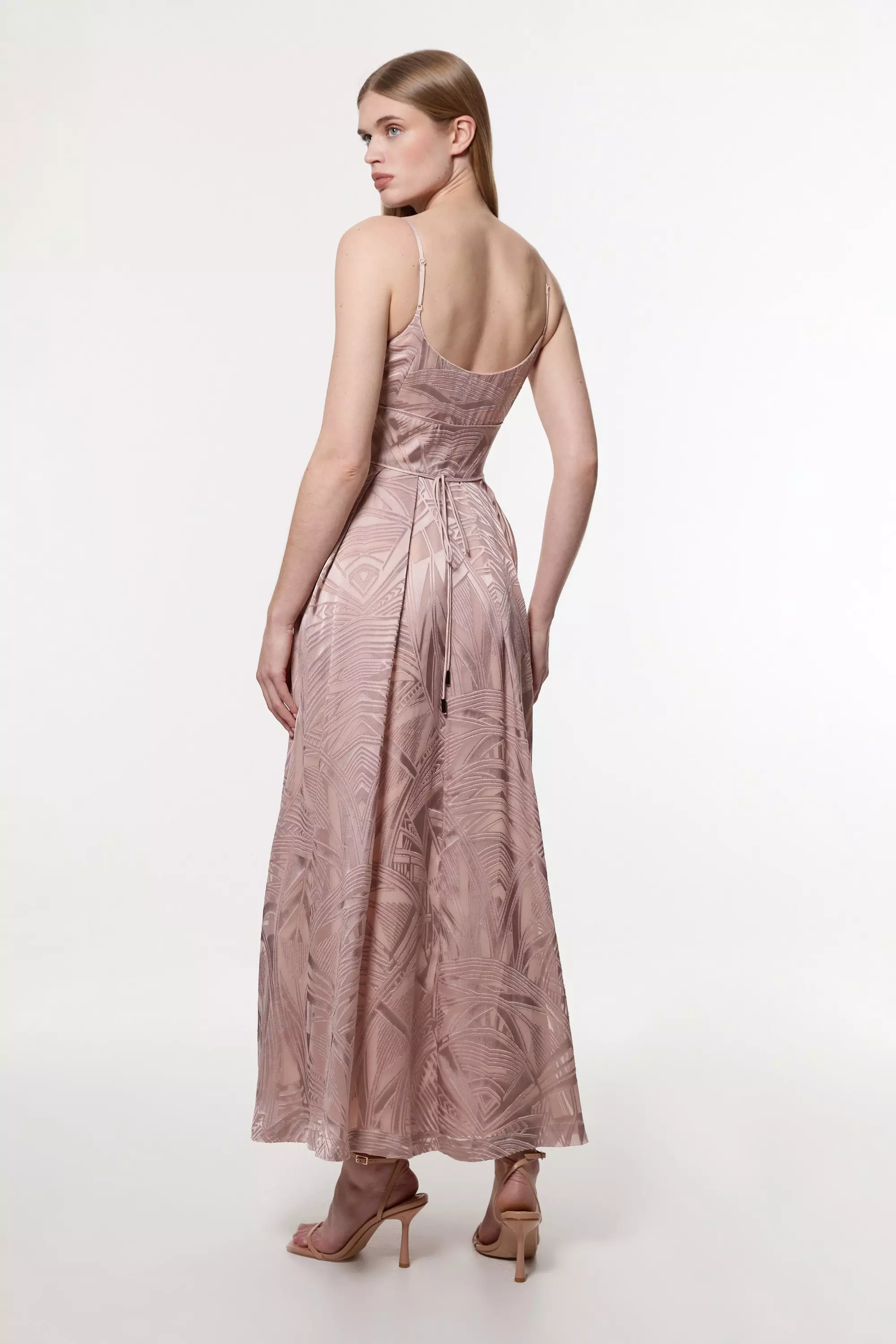 【Karen Millen】Amelia Graham ステイトメント ウーブンドレス Amelia Graham Printed Statement Woven Gown | Karen Millen