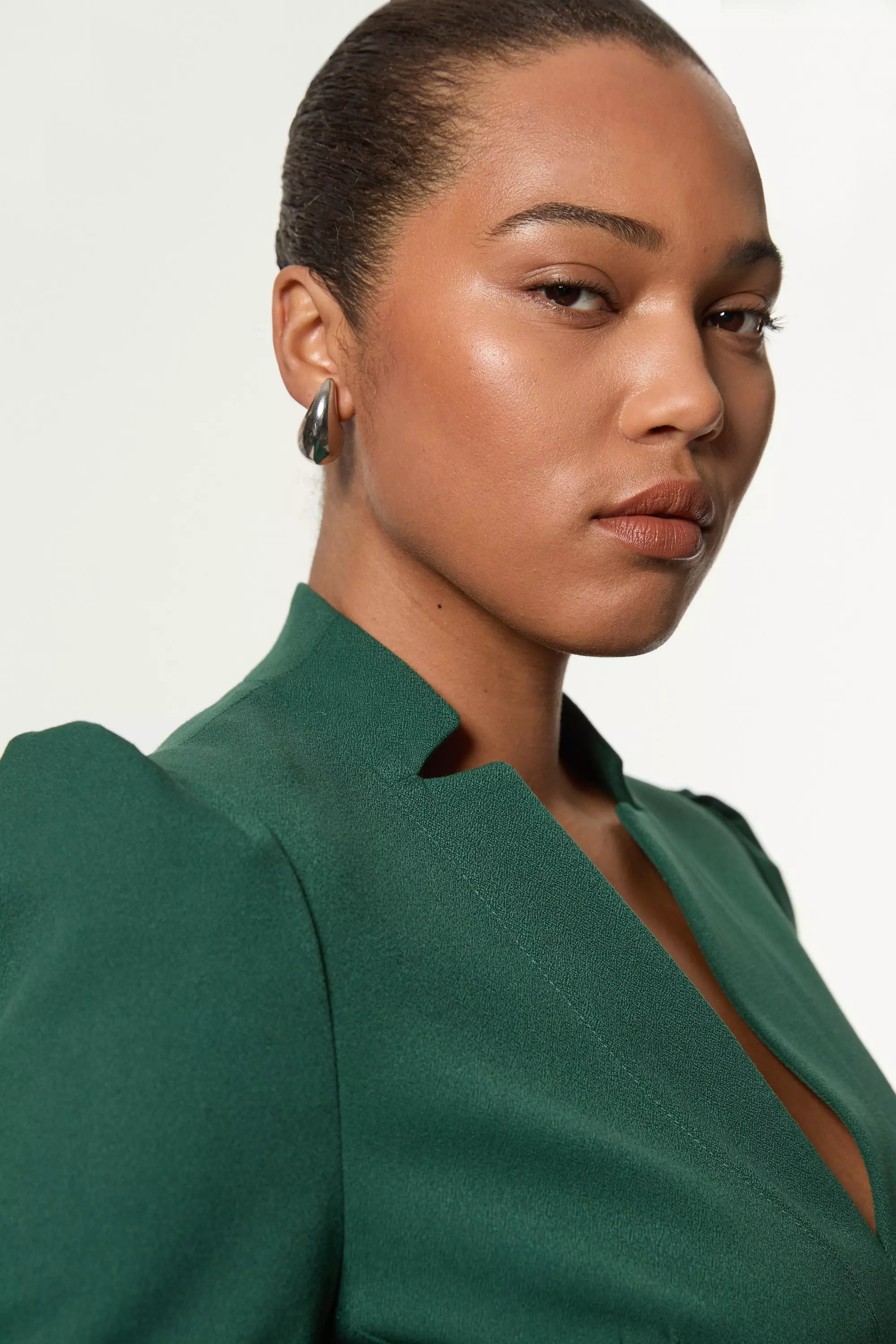 Plus Size Structured Crepe Forever Belted Jumpsuit | Karen
