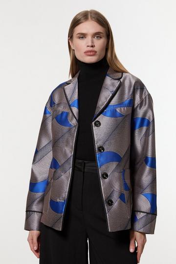 Amelia Graham Petite Printed Tailored Jacket multi