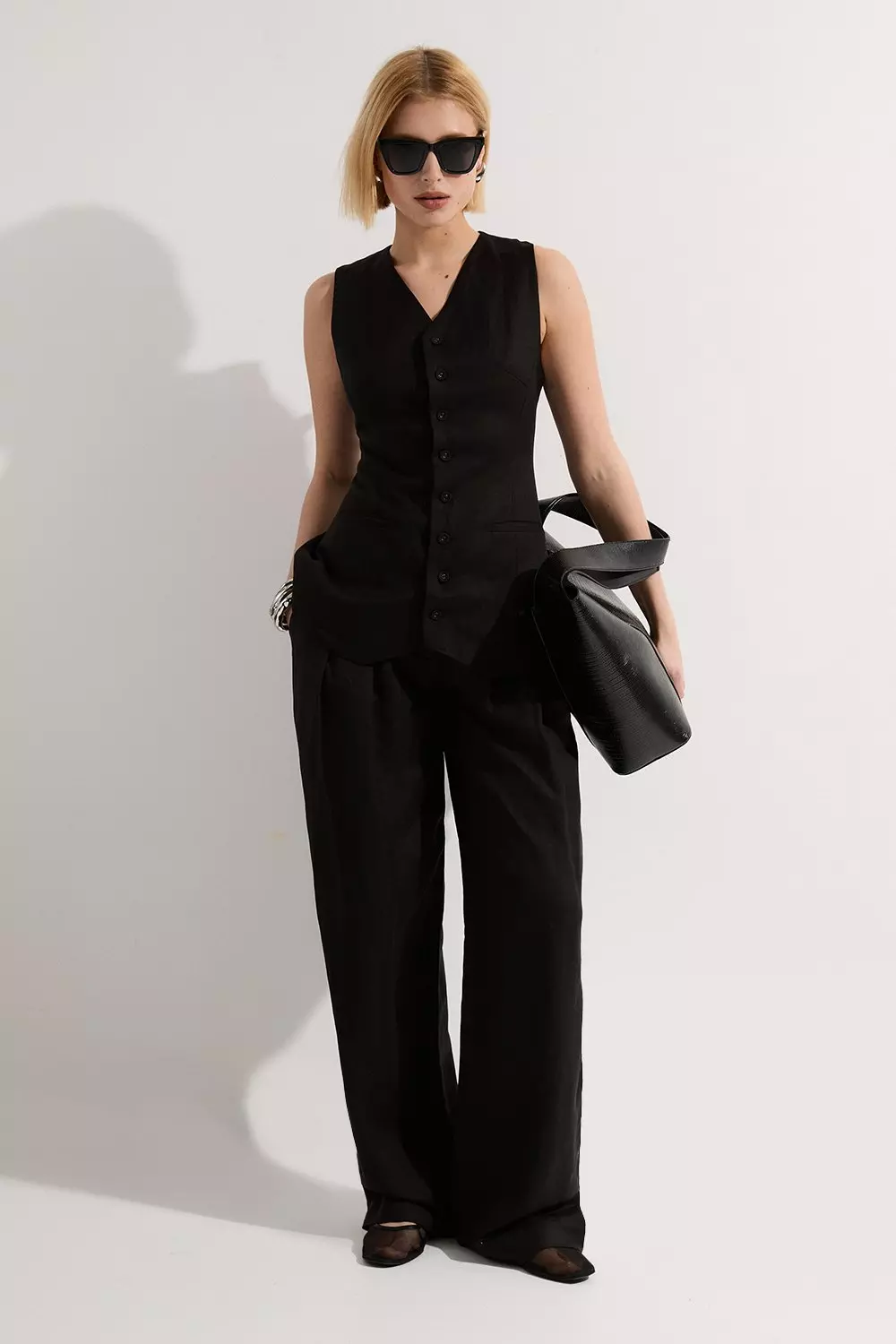 YANYAN/ヤンヤン　Linen Mabo VEST サイズM Retro Mens Vest Cotton Linen Sleeveless Chinese Tangzhuang
