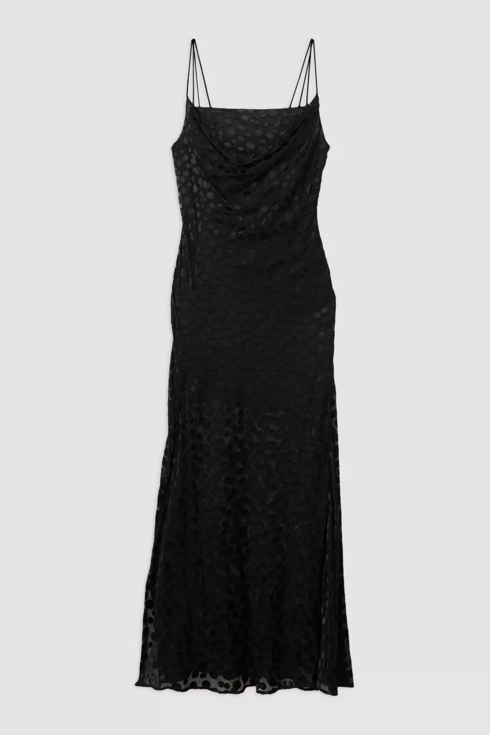 Polka Dot Devore Strappy Woven Maxi Dress | Karen Millen