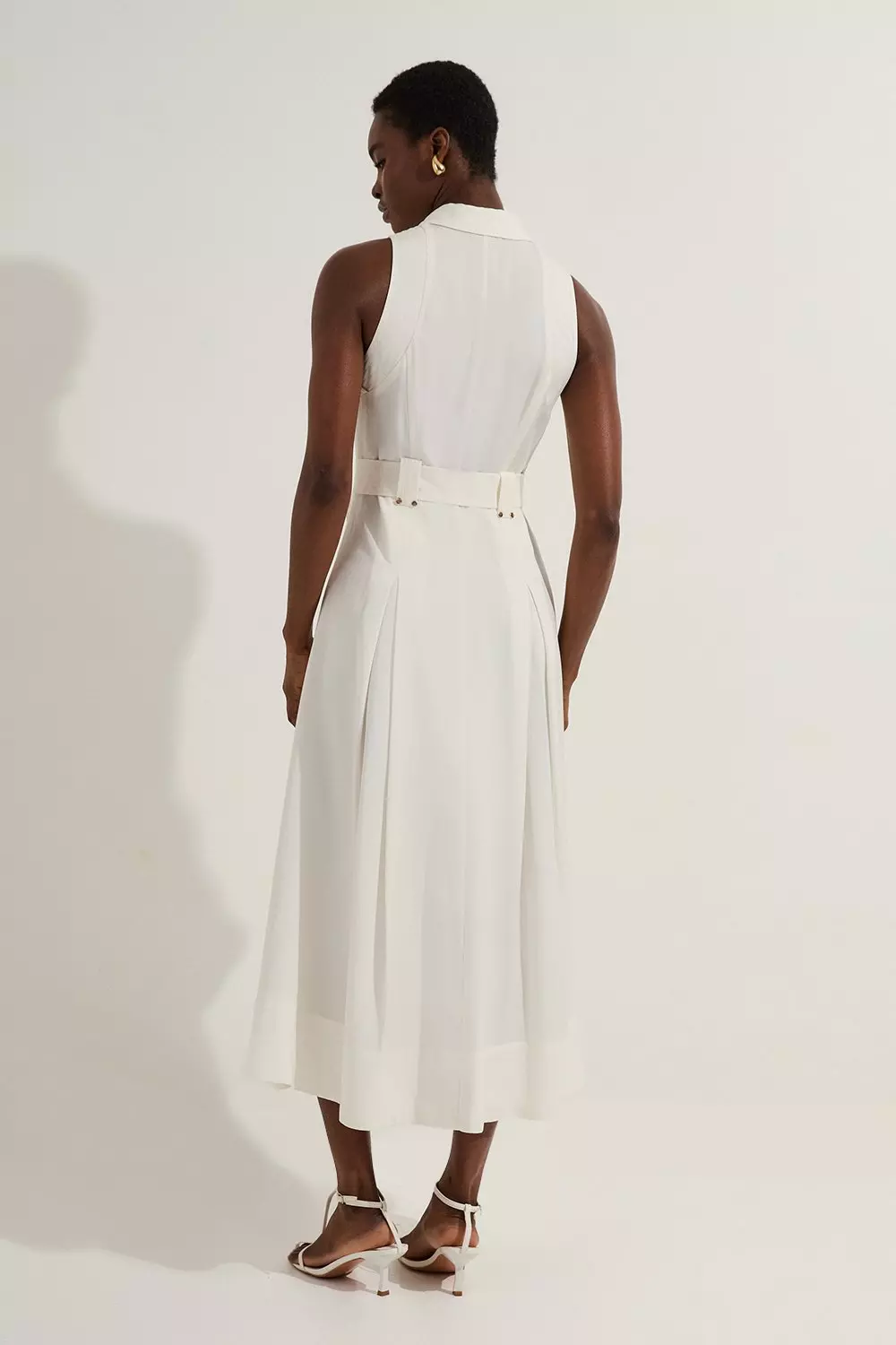 Karen Millen☆リボン クレープ バンドゥ ミディ ドレス bkk15031_silver_xl?$