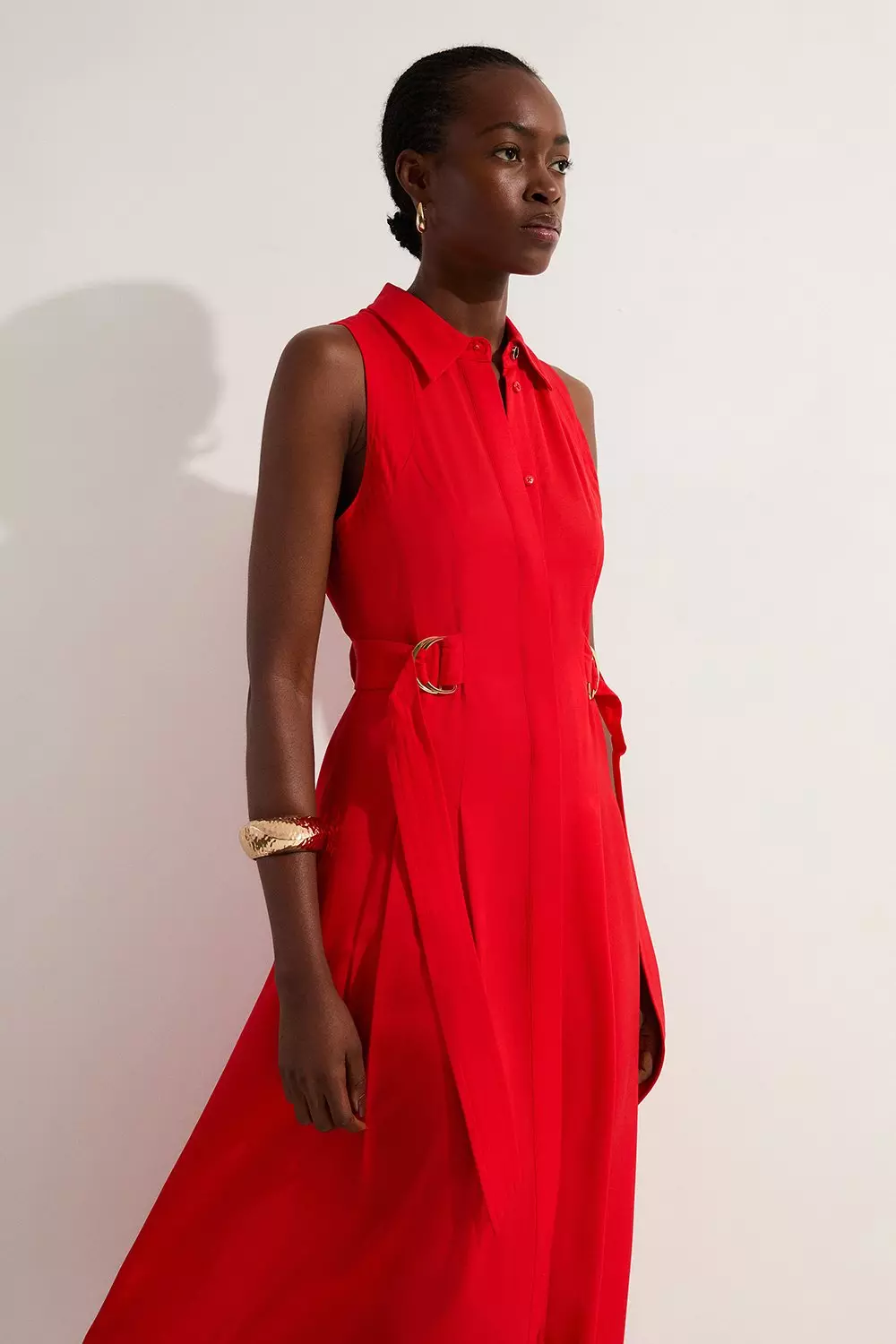 KAREN MILLEN 日本未入荷 デニム プリーツ ミディドレス 半袖 org.jpg