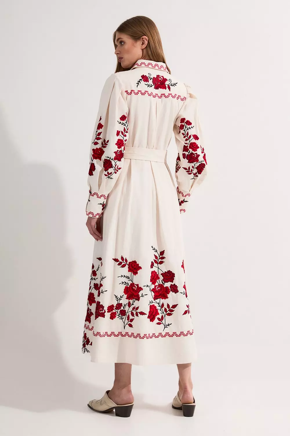 【Karen Millen】花柄 コットン 100％ マキシ シャツ ドレス bkk23691_white_xl?$