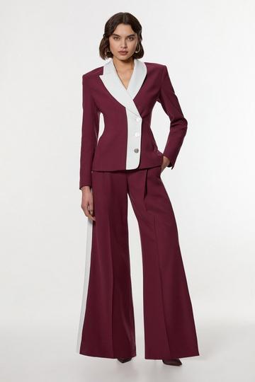 Compact Stretch Waistband Wide Leg Trouser fig