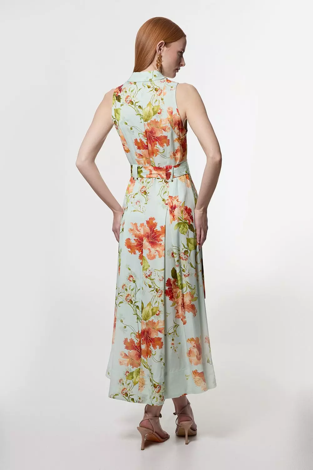 【KAREN MILLEN】コントラストティップステッチ ドレス（送料込) Vintage Floral Print Woven Tube Top | Karen Millen