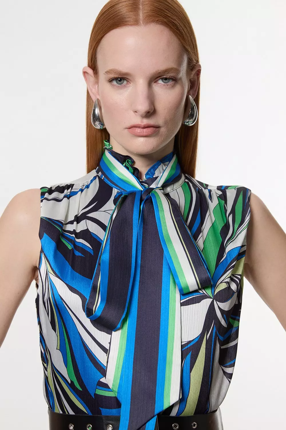 Floral Printed Woven Sleeveless Over Midi Dress | Karen Millen