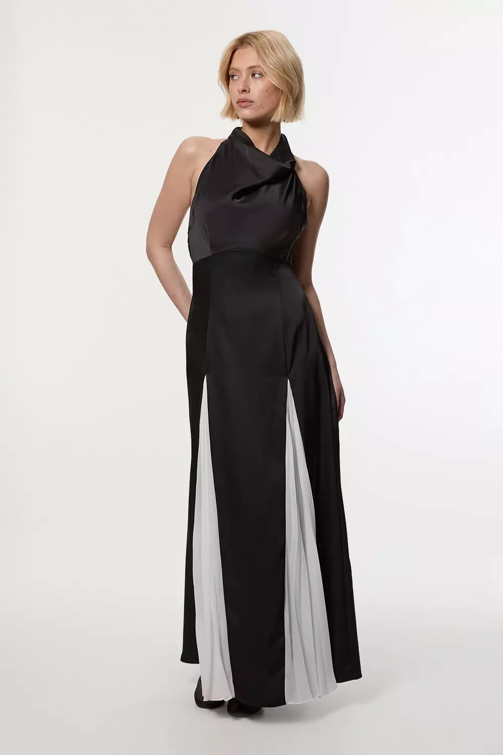 【Karen Millen】ブラーフローラル ドラマ タフタ マキシ Belted Shirt Dress | Karen Millen