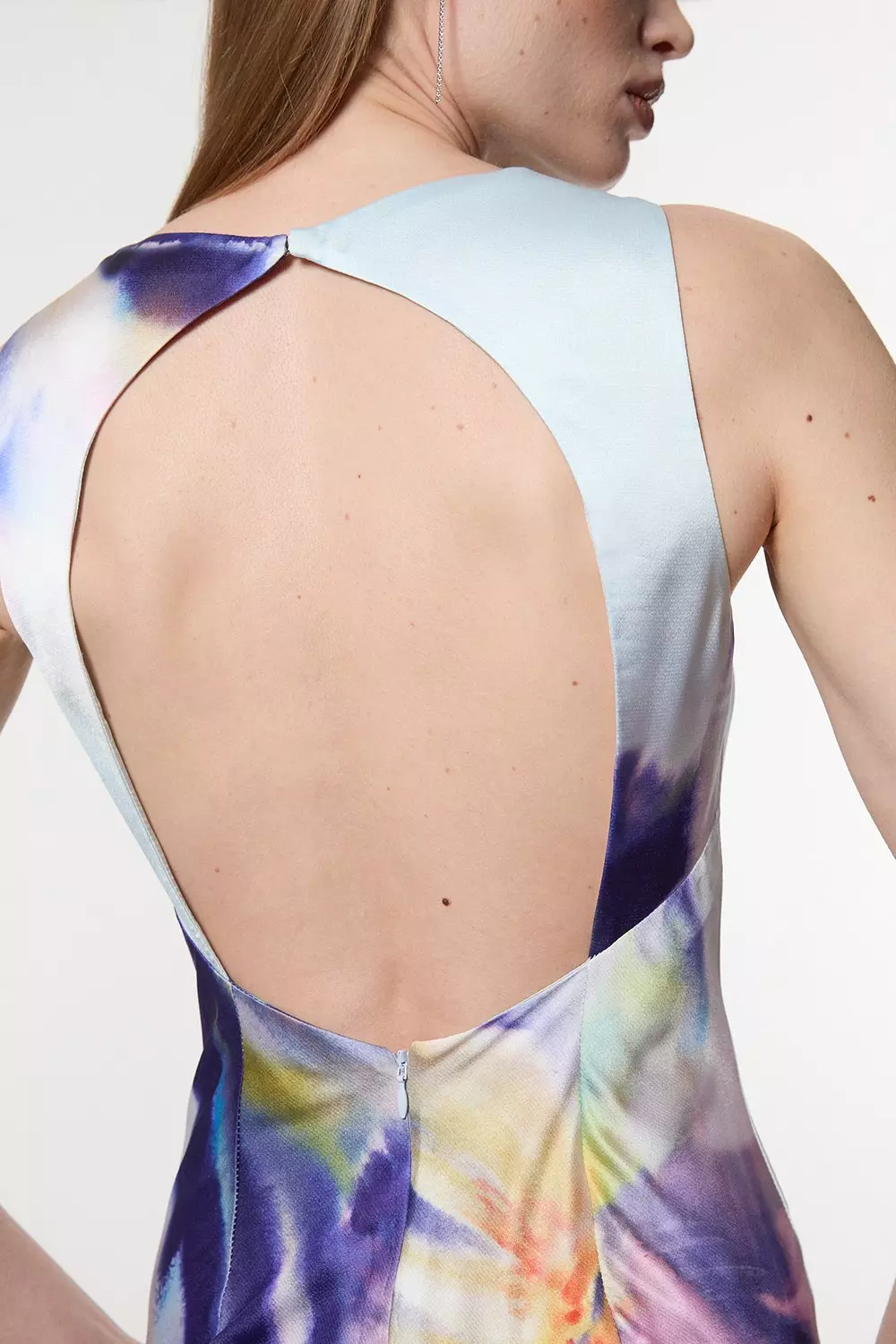 関送込【KAREN MILLEN】プチフローラルホルターディアマンテ Petite Floral Halter Diamante Enamel Trim Woven Pleated