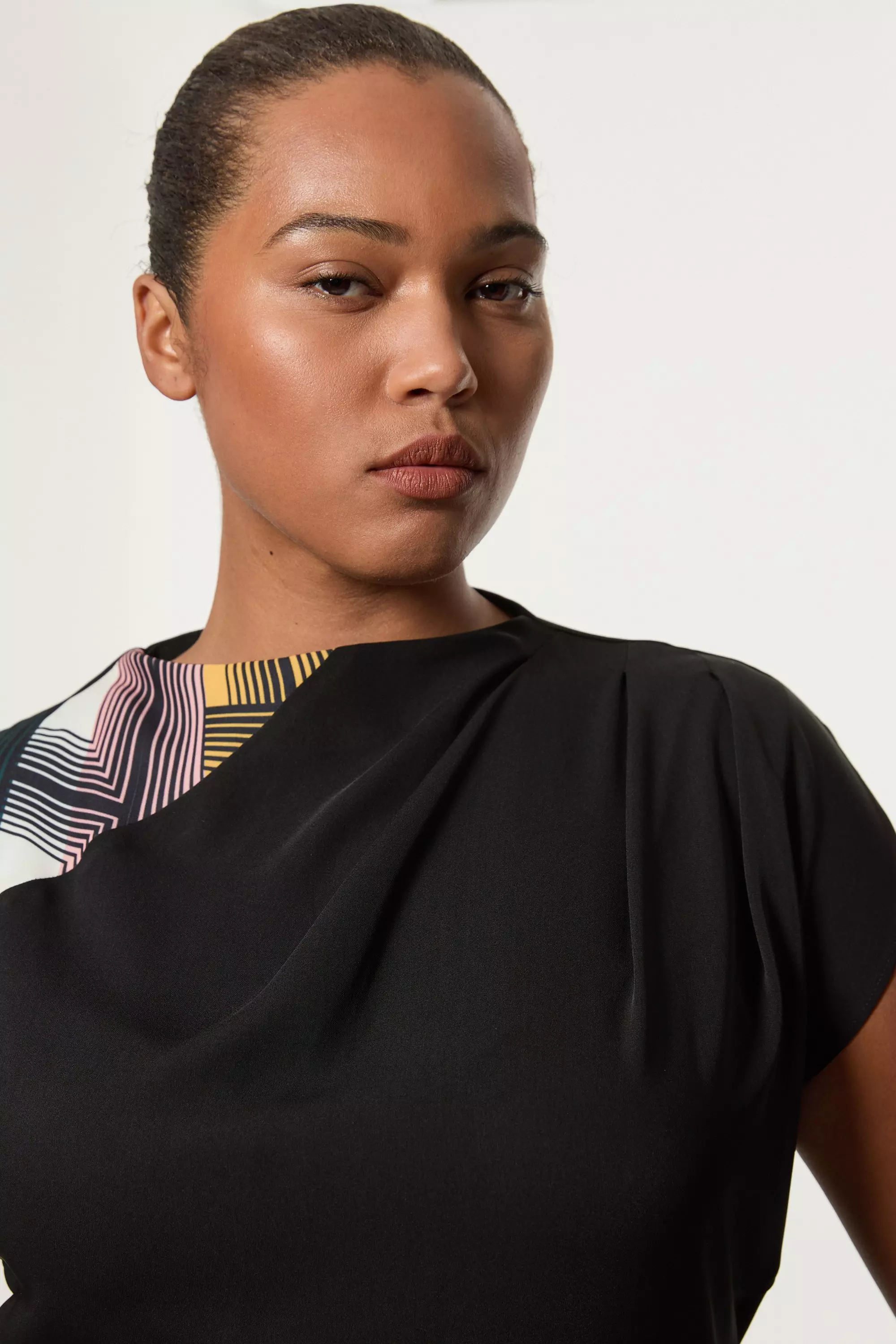 ◆KAREN MILLEN◆ Amelia Grahamテーラードカラーブロックドレス Amelia Graham Plus Size Soft Tailored Colour Block Printed