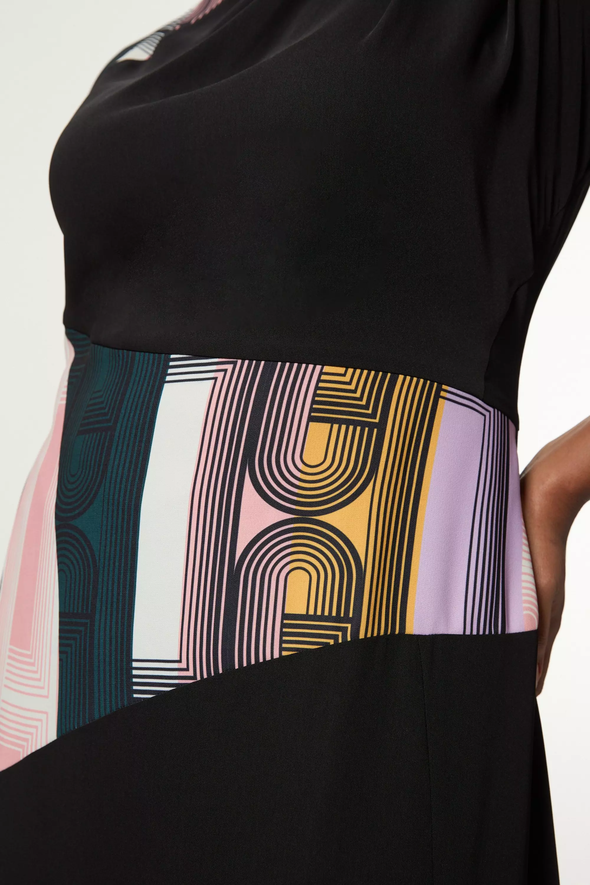 ◆KAREN MILLEN◆ Amelia Grahamテーラードカラーブロックドレス Amelia Graham Plus Size Soft Tailored Colour Block Printed