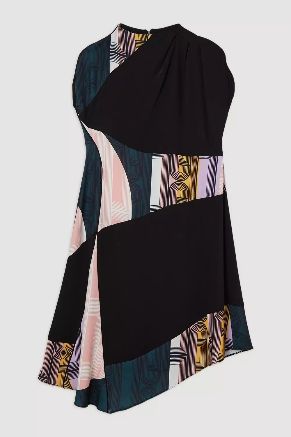 ◆KAREN MILLEN◆ Amelia Grahamテーラードカラーブロックドレス Amelia Graham Plus Size Soft Tailored Colour Block Printed
