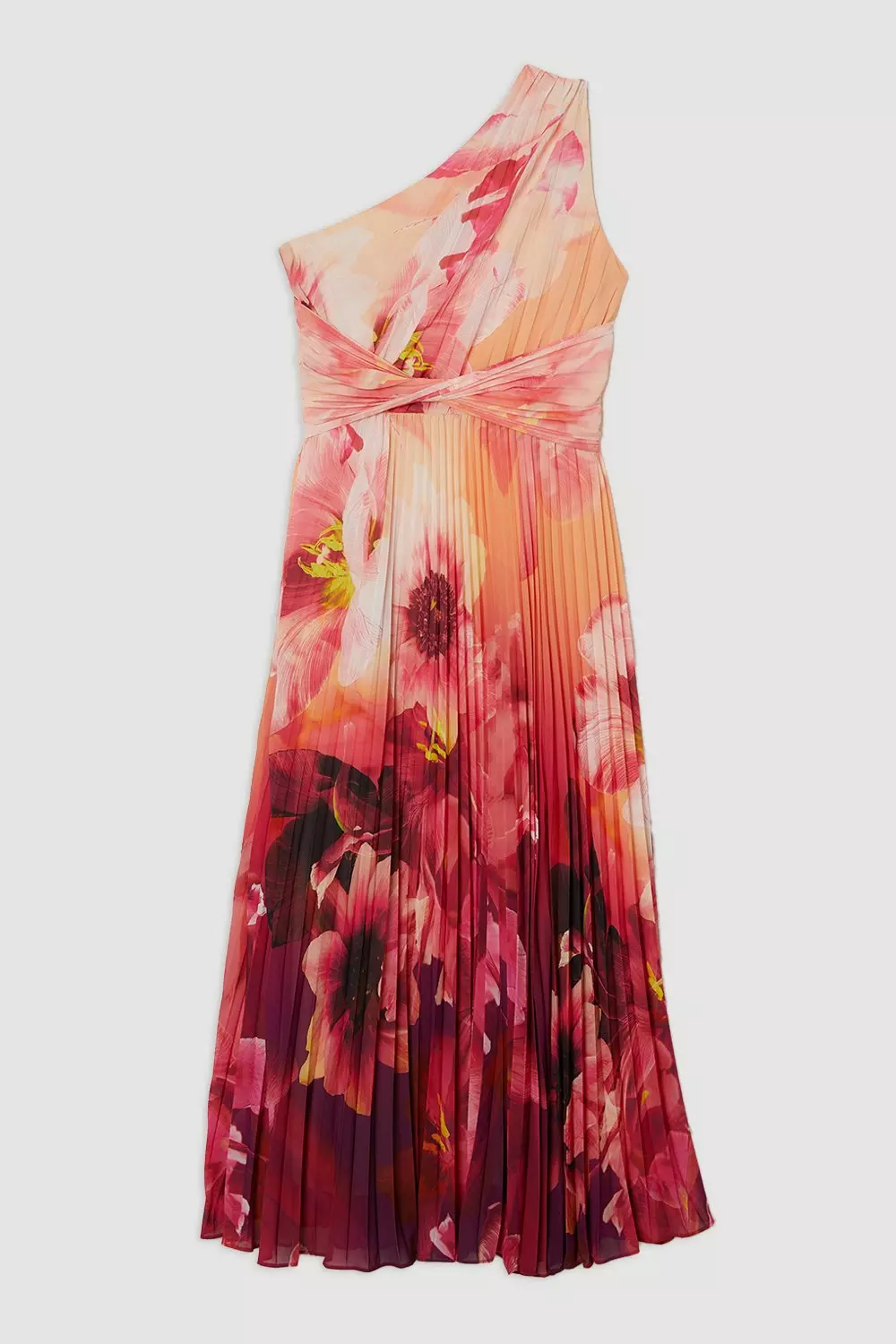 【Karen Millen】オンブレ フローラル フリル マキシワンピース bkk23314_green_xl?pdp.template