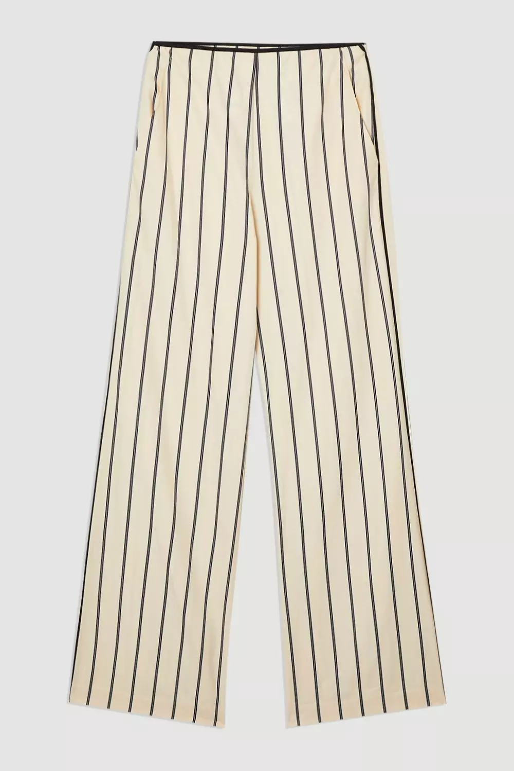 Cotton Stripe Belted Woven Trouser  alternative image