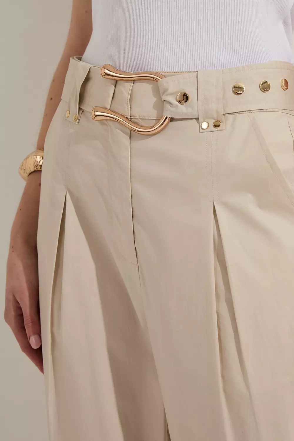 Stone Cotton Sateen Woven Pants alternative image