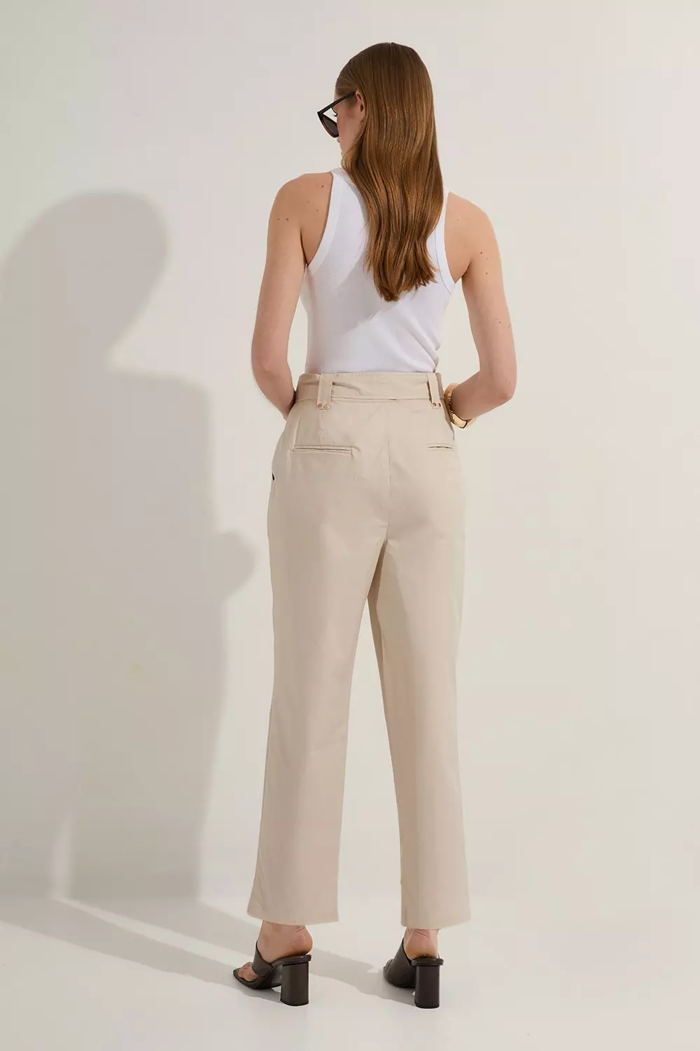Stone Cotton Sateen Woven Pants alternative image