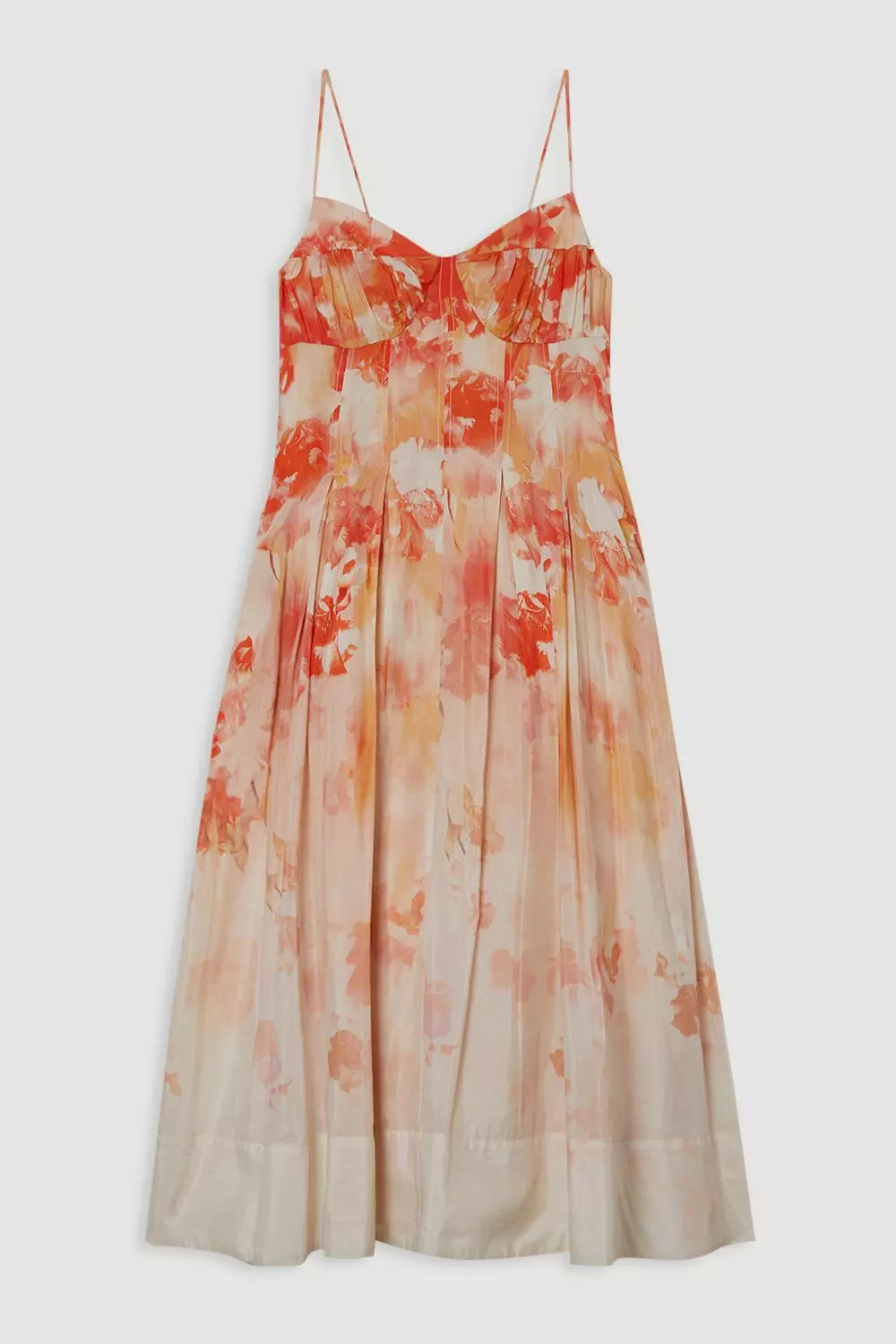 安心追跡【KAREN MILLEN】リネン 花柄 ストラッピー ドレス Floral Applique Woven Strappy Woven Maxi Dress | Karen Millen