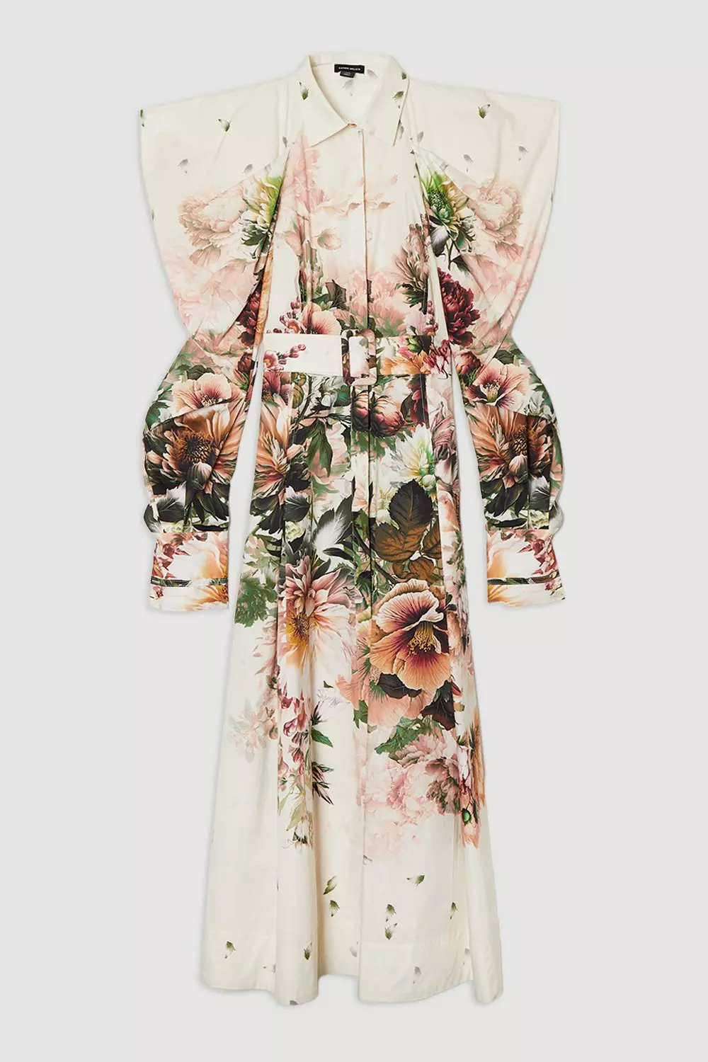 【KAREN MILLEN】プチ サテン テイラード ミディドレス bkk10653_white_xl?pdp.template