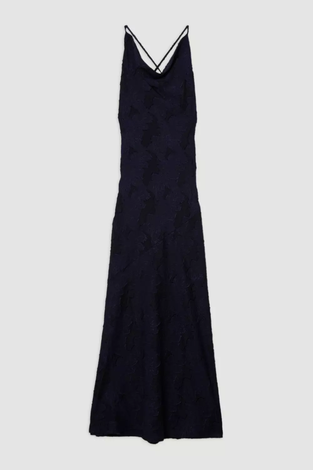 Navy Burnout Jacquard Strappy Woven Slip Dress alternative image