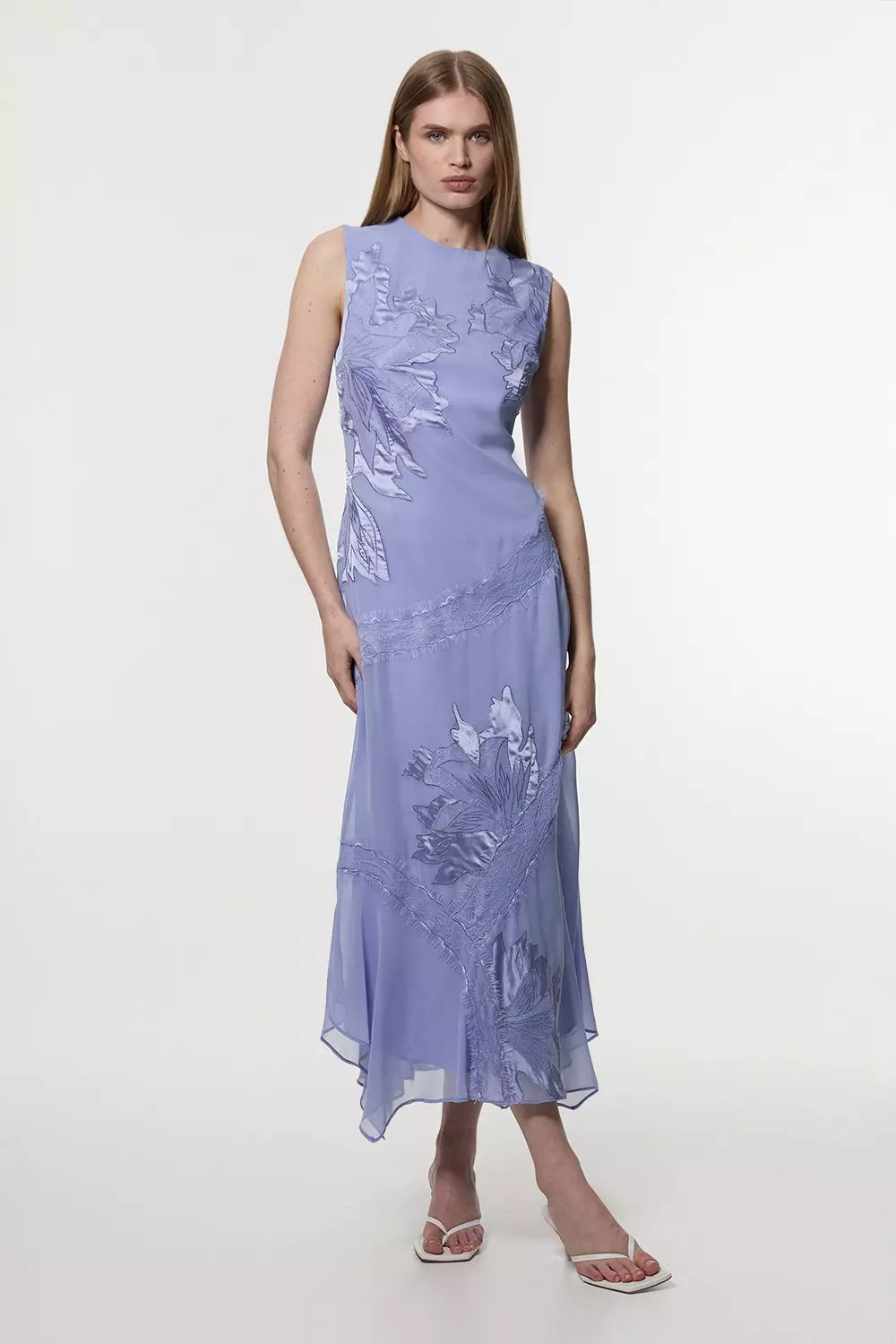 【KAREN MILLEN】スクエアネック フルスカート ドレス（送料込) スクエアネック Karen Millen(カレンミレン) パーティードレス