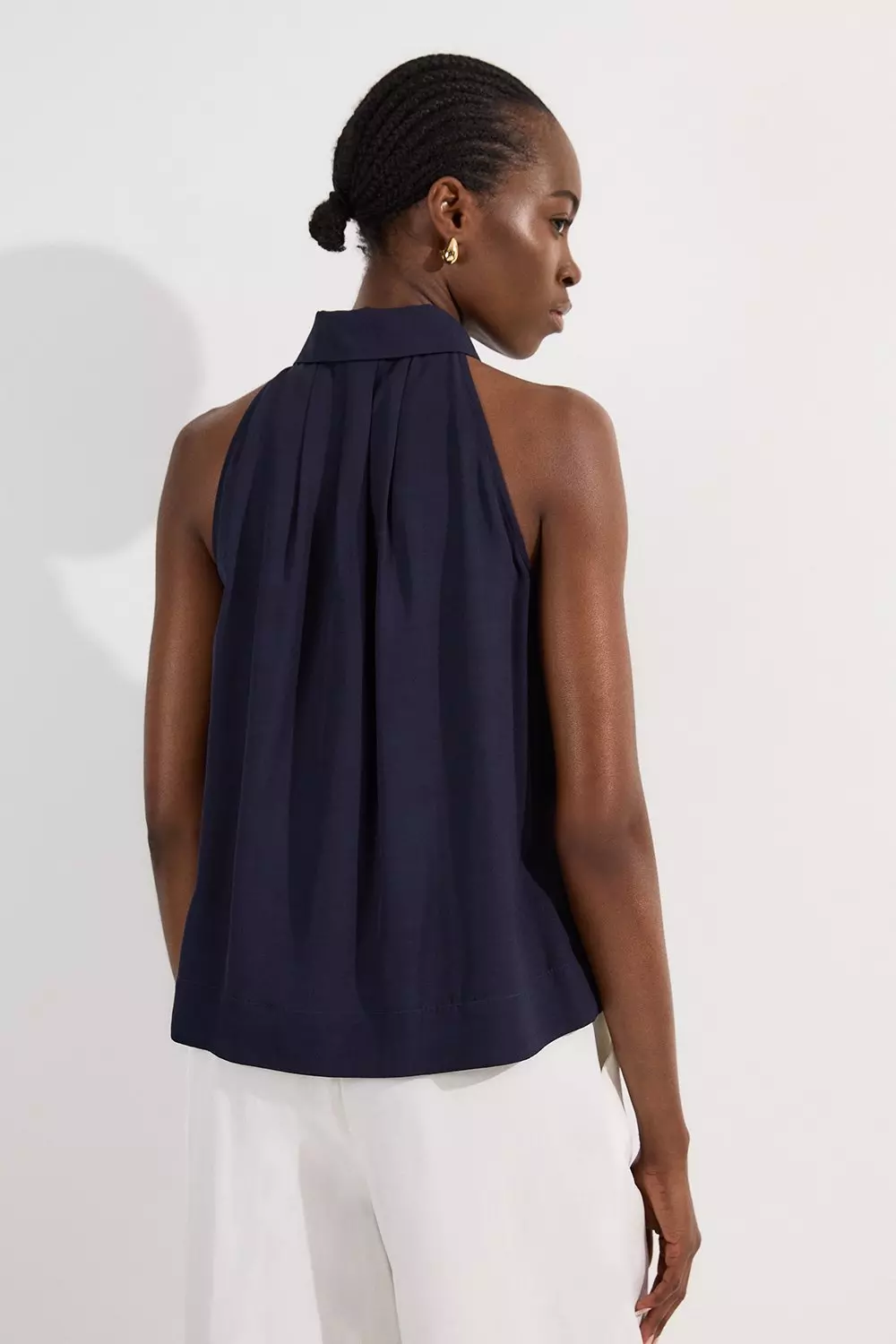 Casual linen midi dress 2393