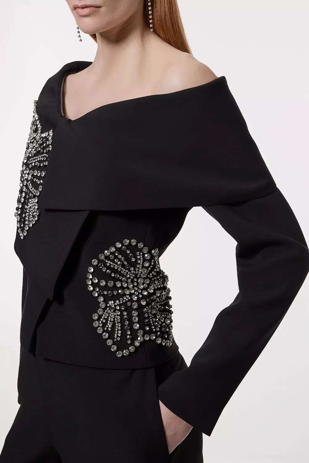 日本未入荷★Karen Millen アシンメトリージャケット 日本未入荷☆Karen Millen 襟付きアシンメトリージャケット