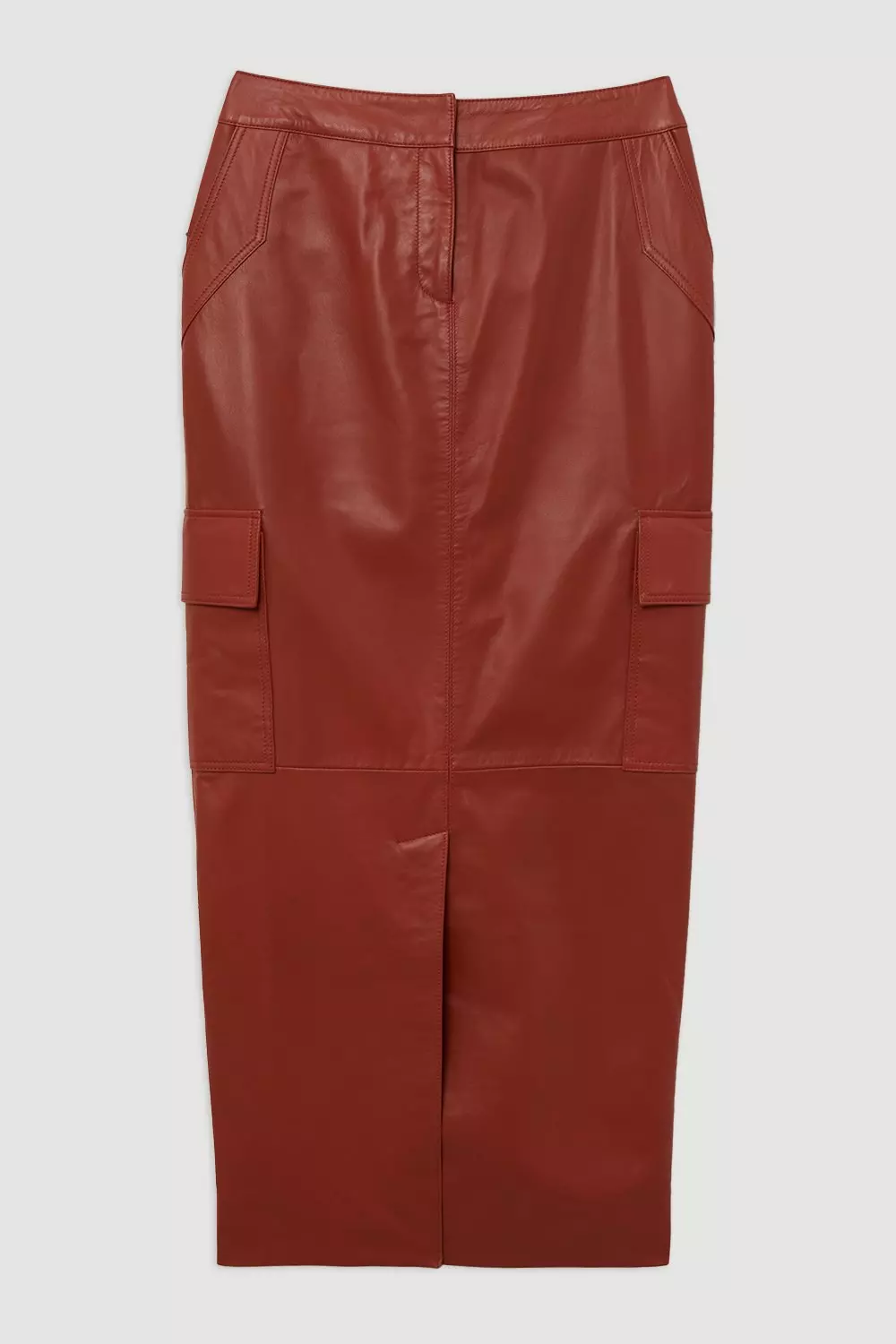 【Karen Millen】テーラード ポケット マキシ スカート Leather Cargo Pocket Maxi Tailored Skirt | Karen Millen