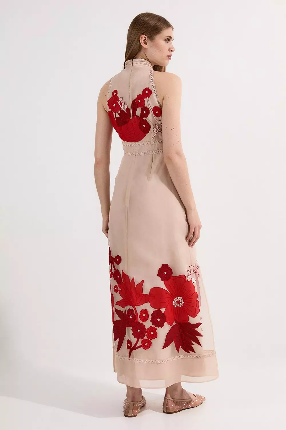 国内発・関税込!! KAREN MILLEN*プリーツボタンディテールドレス 関税込み【KAREN MILLEN】プリーツボタンディテールドレス