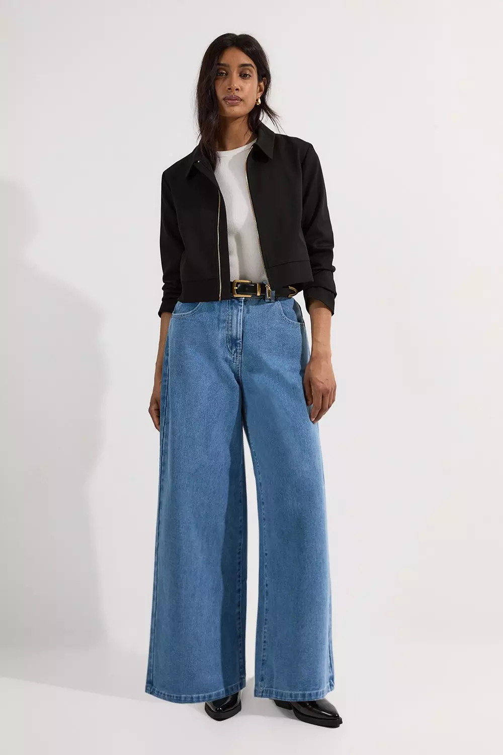 Mid blue Lichen Denim Soft Wash Relaxed Straight Leg Jean alternative image