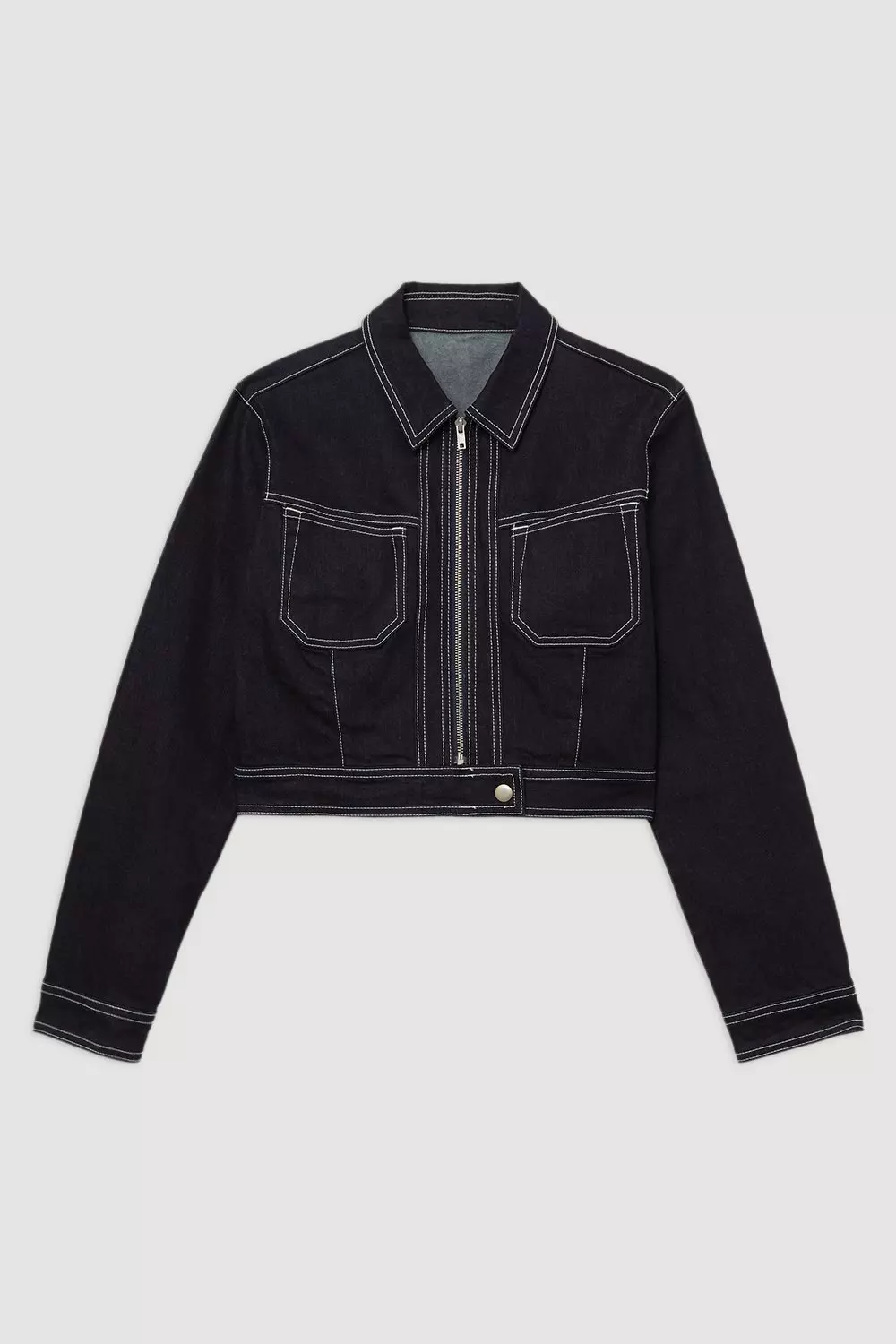 【Karen Millen】アシンメトリー サイドジップ ジャケット bkk24116_indigo_xl?pdp.template