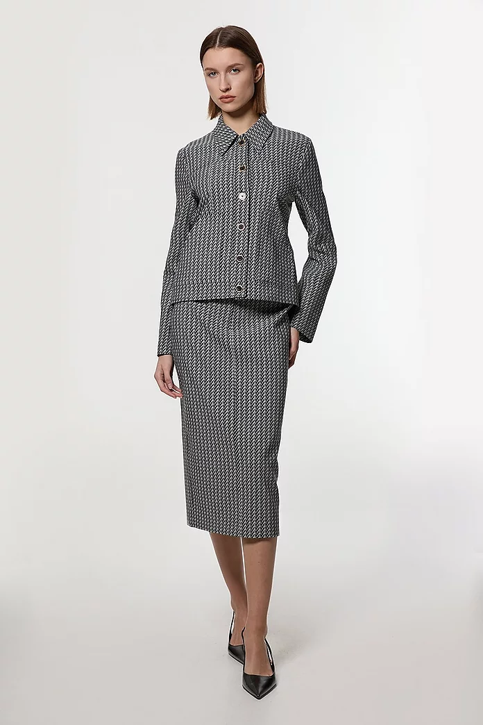 Jacquard Tailored Maxi Pencil Skirt | Karen Millen Jacquard Tailored Maxi Pencil Skirt | Karen Millen