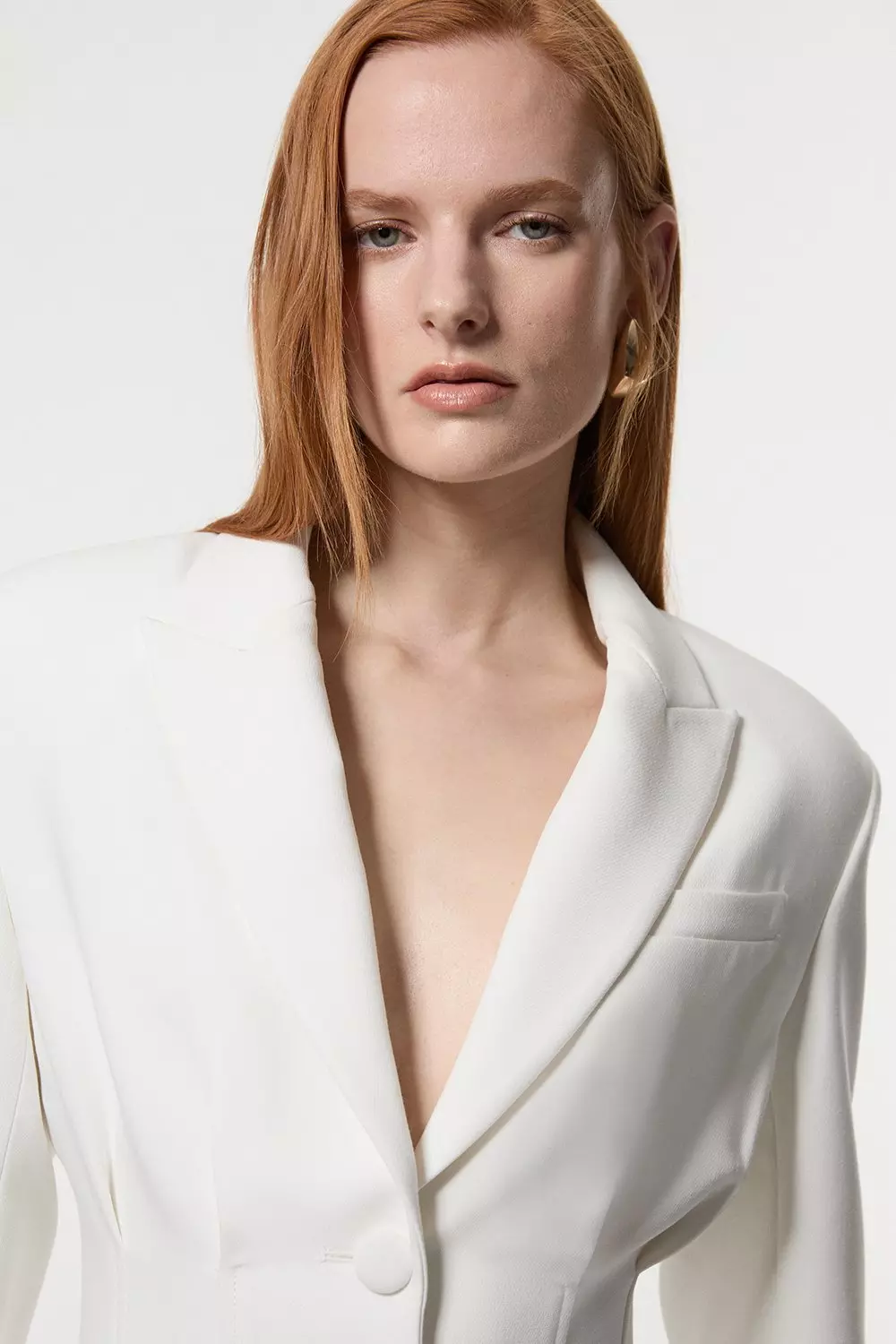 【KAREN MILLEN】コンパクトストレッチ テイラード ブレザー Compact Stretch Darted Tailored Blazer Mini Dress | Karen Millen
