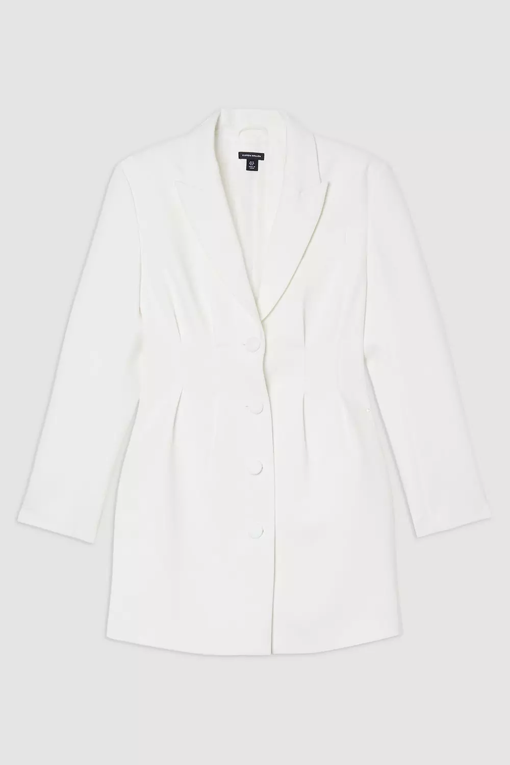 Compact Stretch Darted Tailored Blazer Mini Dress | Karen Millen