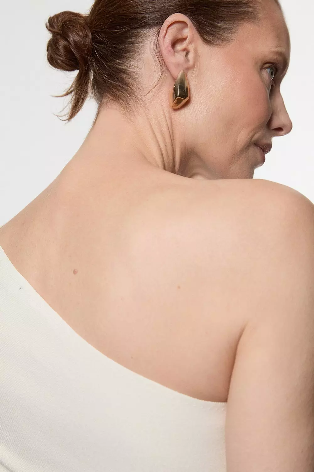 Compact Rib Stitch Knitted One Shoulder Top | Karen Millen