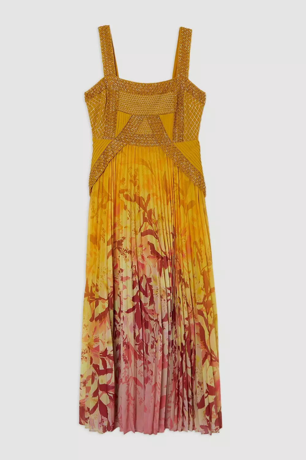 【Karen Millen】ガーデン フローラル ツイルカラーマキシドレス bkk24903_floral_xl?$