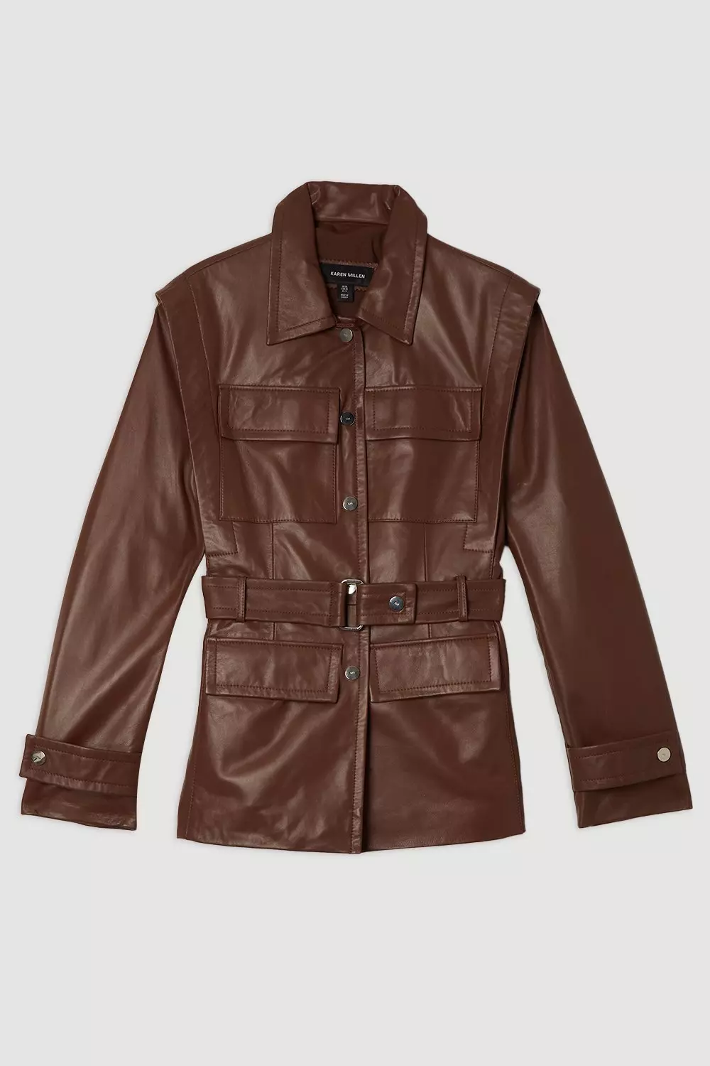 KAREN MILLEN レザーベルトショルダーディテール ジャケット KAREN MILLEN レザーベルトショルダーディテール ジャケット