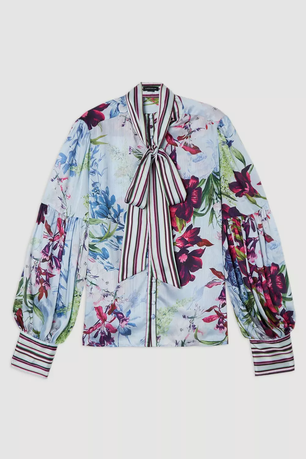 【未使用】Garden Floral-print Ribbon Blouse 245-846406-087-7.jpg