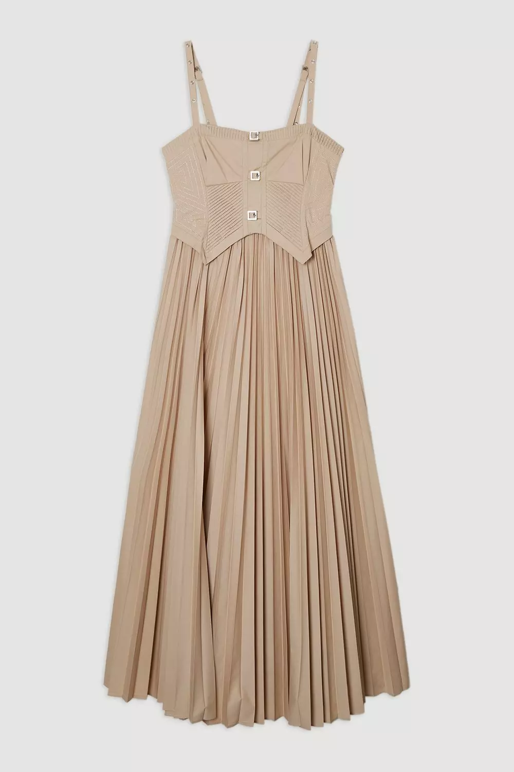 Archive Collection - Cotton Poplin Corset Woven Maxi Dress