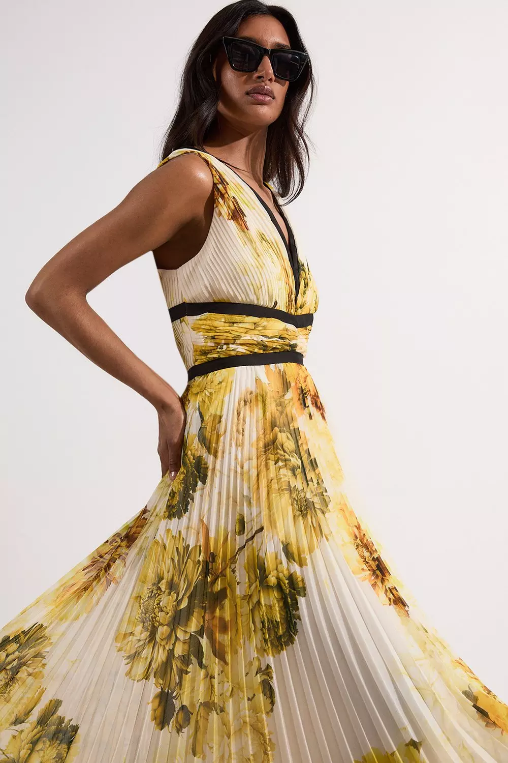 関税送料込【KAREN MILLEN】フリンジストラップ織りマキシドレス 日本未入荷☆Karen Millen レーストップマキシドレス