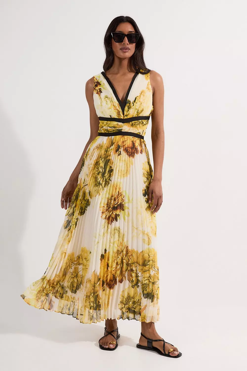 ★Karen Millen フルーツプリントティアード 魅惑的マキシ★ ☆Karen Millen フルーツプリントティアード 魅惑的マキシ