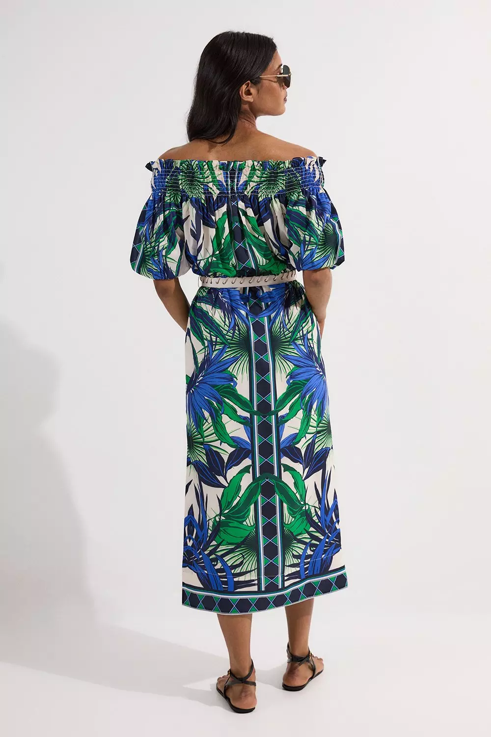 ★Karen Millen プリーツフローラルｘリボン 魅惑的マキシ★ bkk19678_natural_xl?pdp.template