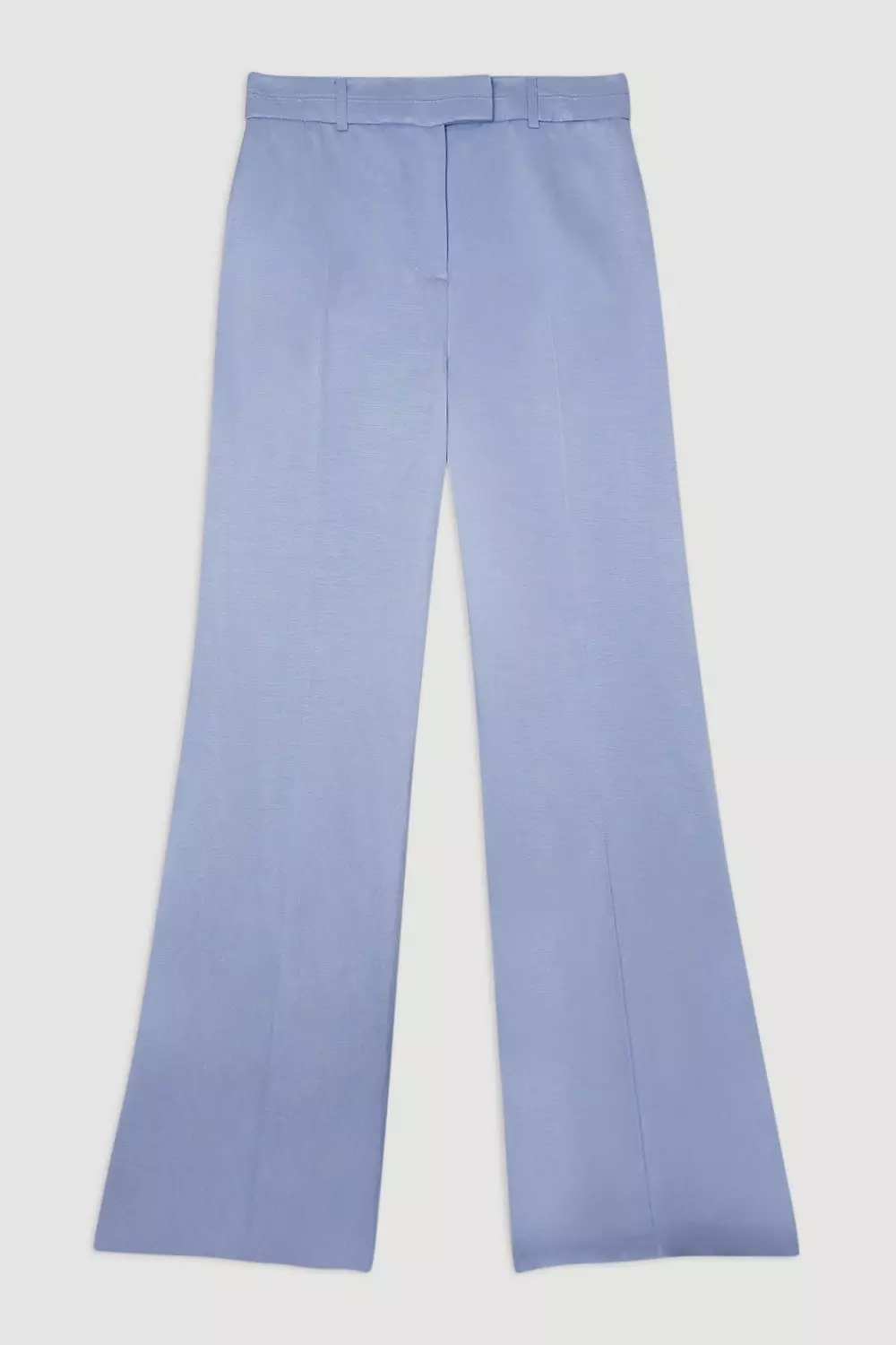 Blue Premium Viscose Linen Tailored Wide Leg Pants alternative image