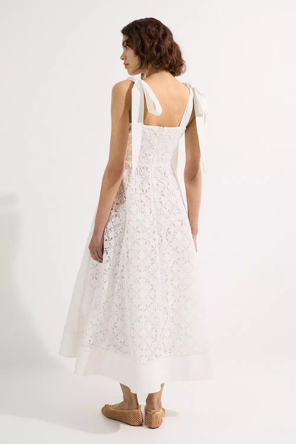 Cutwork Embroidery Woven Midi Prom Dress | Karen Millen