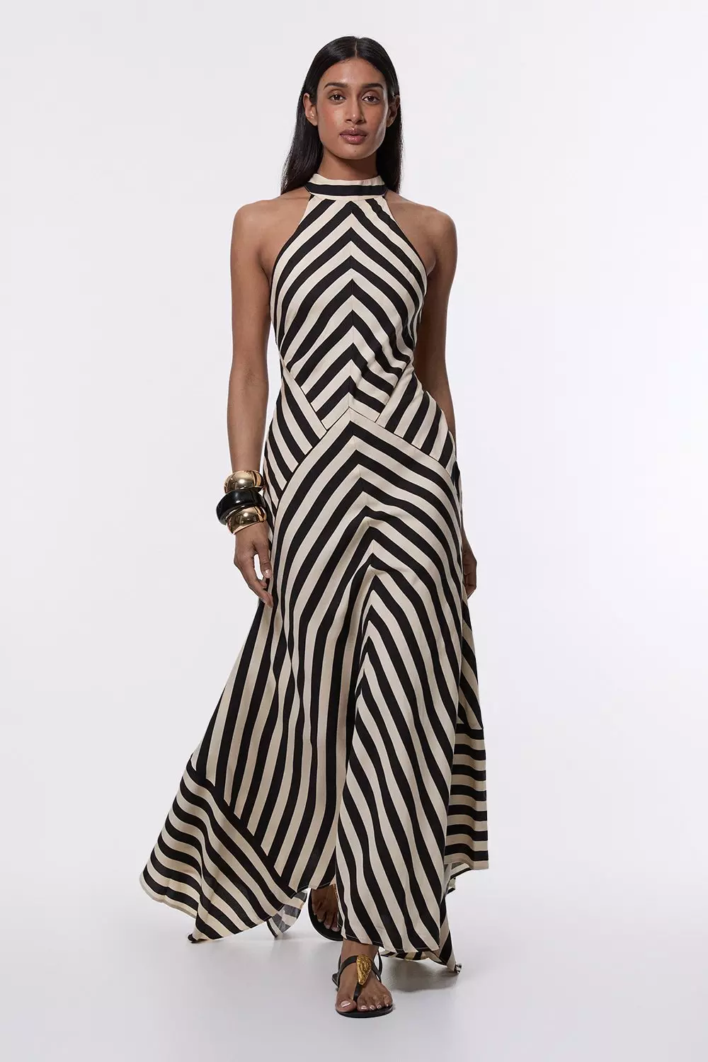 CHICLINE [チックライン] EMEREN DRESS Sarah Wrinkled Woven Rayon Fabric Summer Dress - Black/Dark