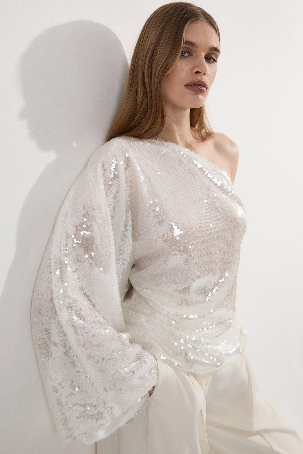 One Shoulder Tops | Karen Millen US