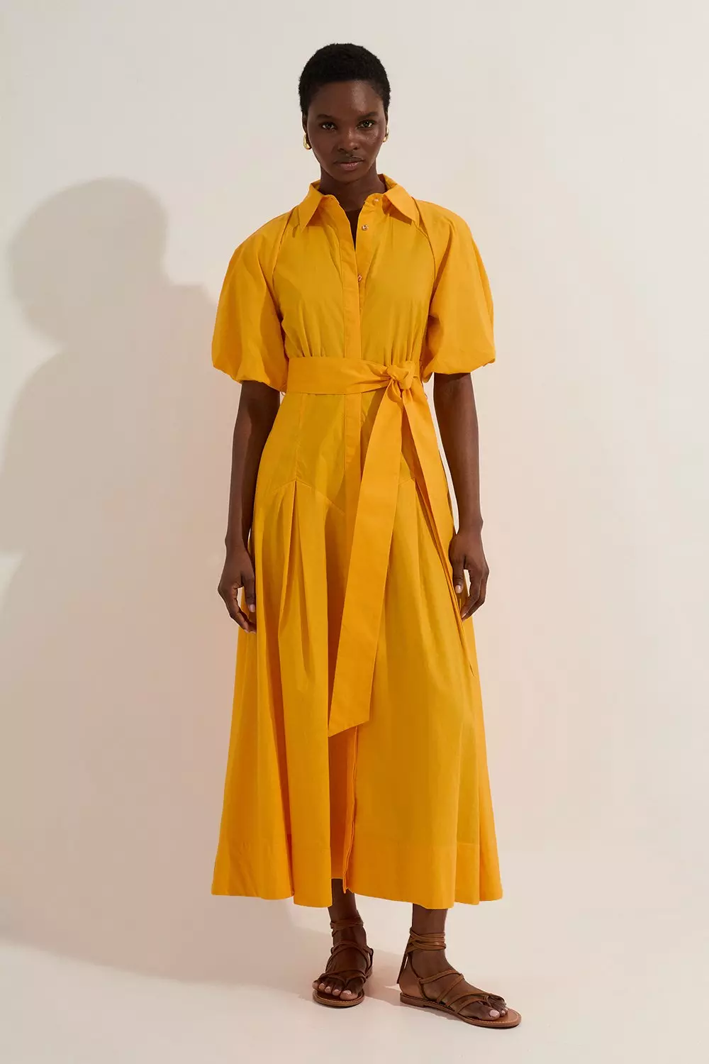KAREN MILLEN 日本未入荷 ドロップウエストコットンミディ Lace And Tulle High Low Belted Woven Midi Dress | Karen Millen