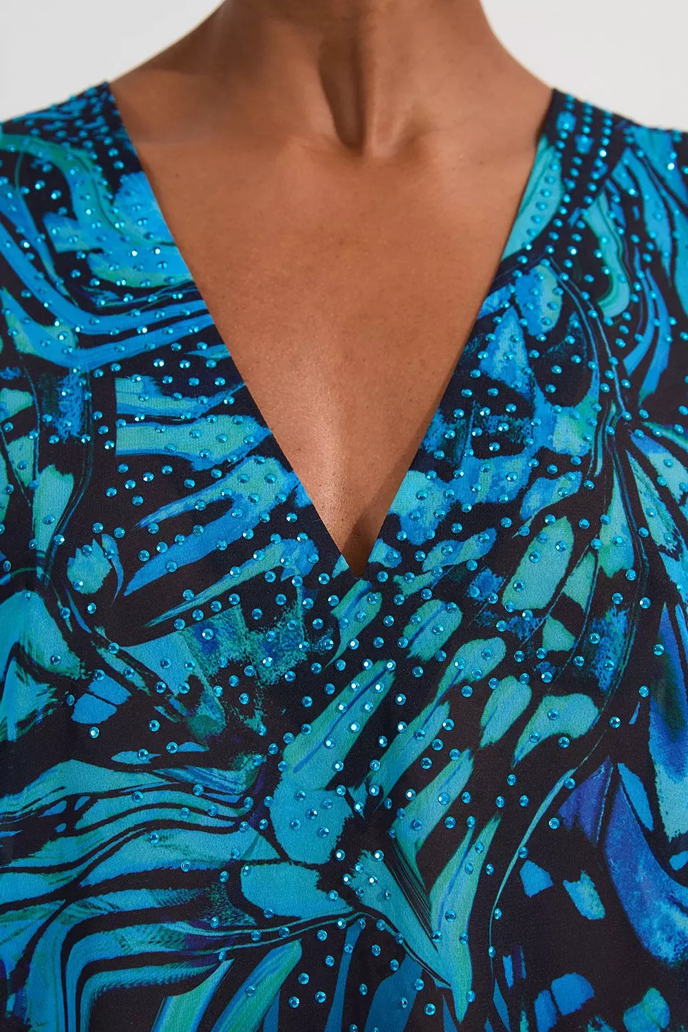 Ombre Butterfly Georgette Kimono Beach Mini Dress | Karen Millen