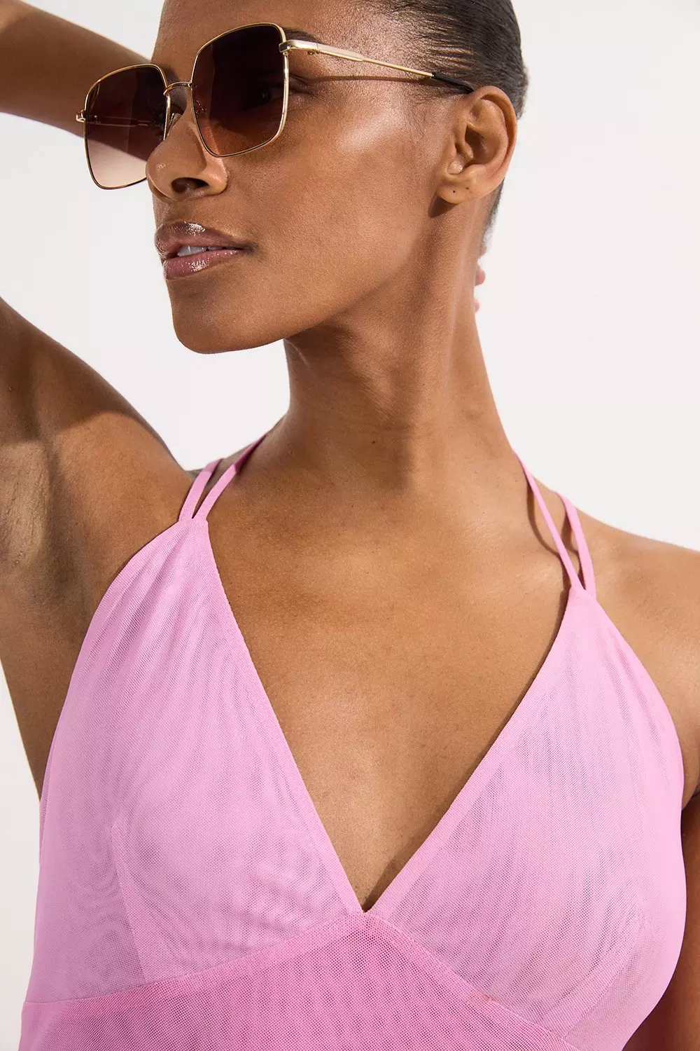 Ombre Mesh Strappy Beach Dress | Karen Millen